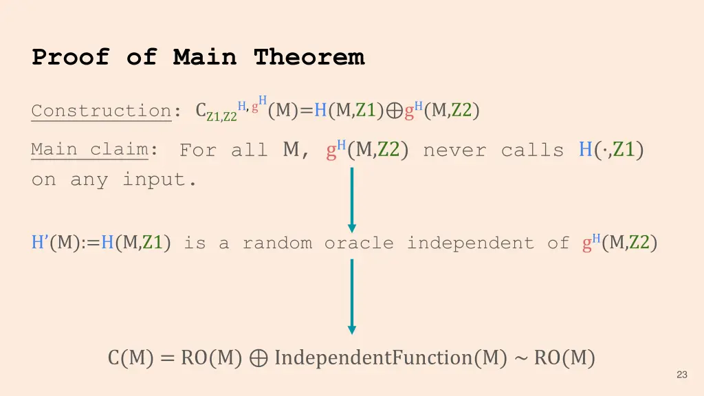 proof of main theorem