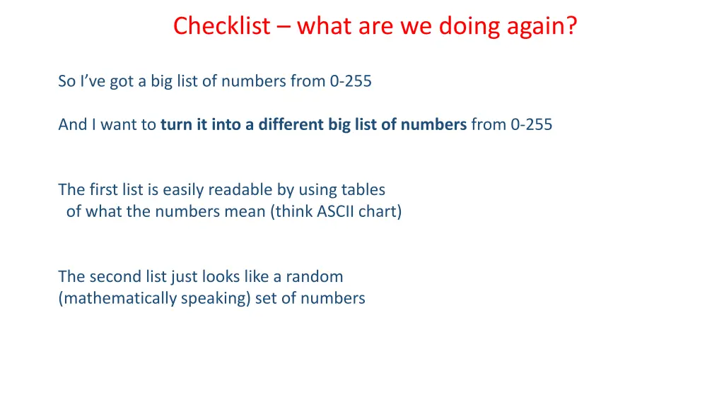 checklist what are we doing again 4
