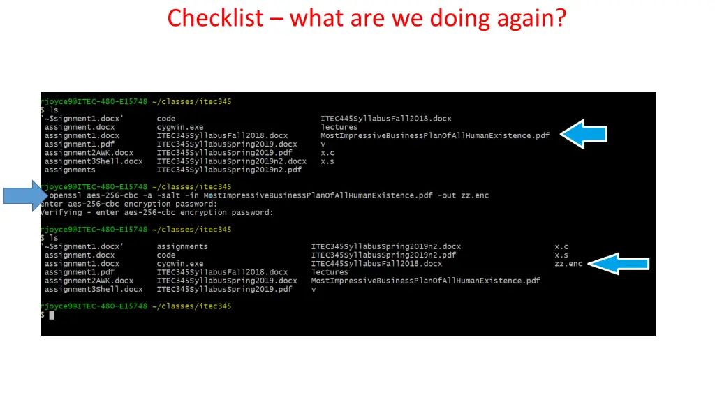 checklist what are we doing again 6