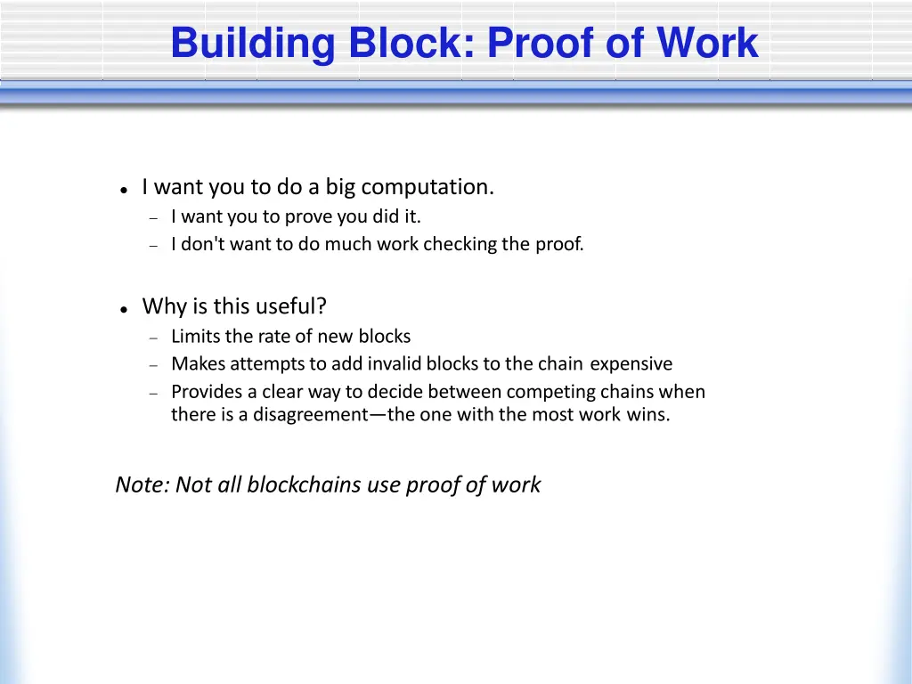 building block proof of work