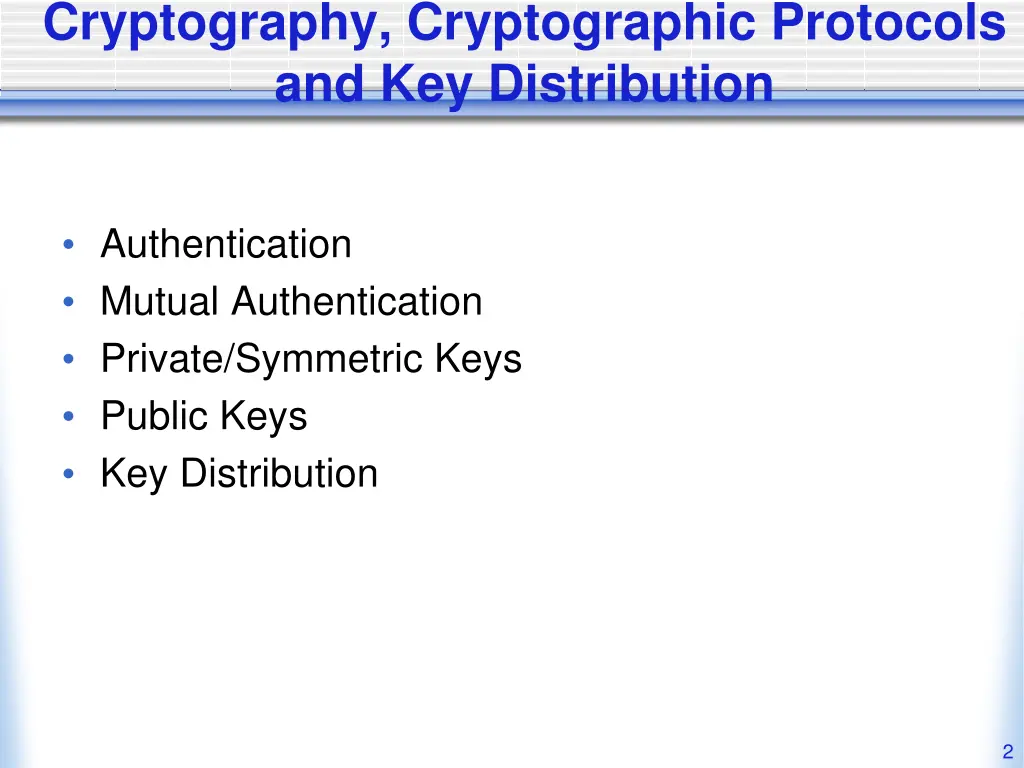 cryptography cryptographic protocols