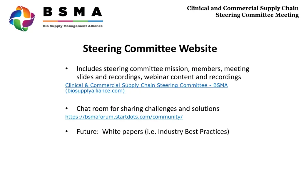clinical and commercial supply chain steering 10
