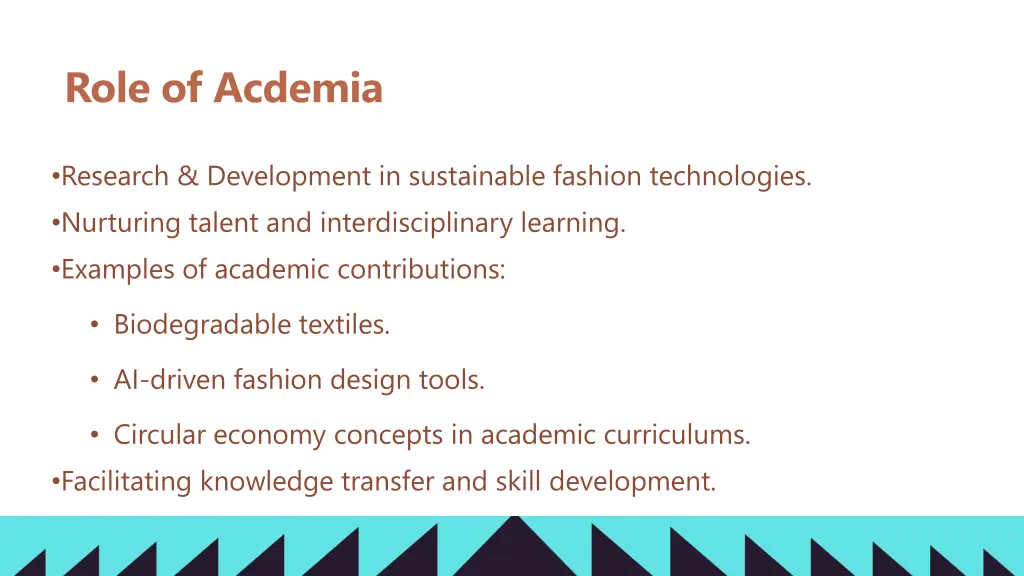role of acdemia