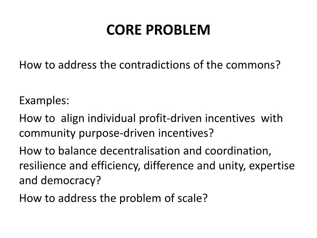 core problem
