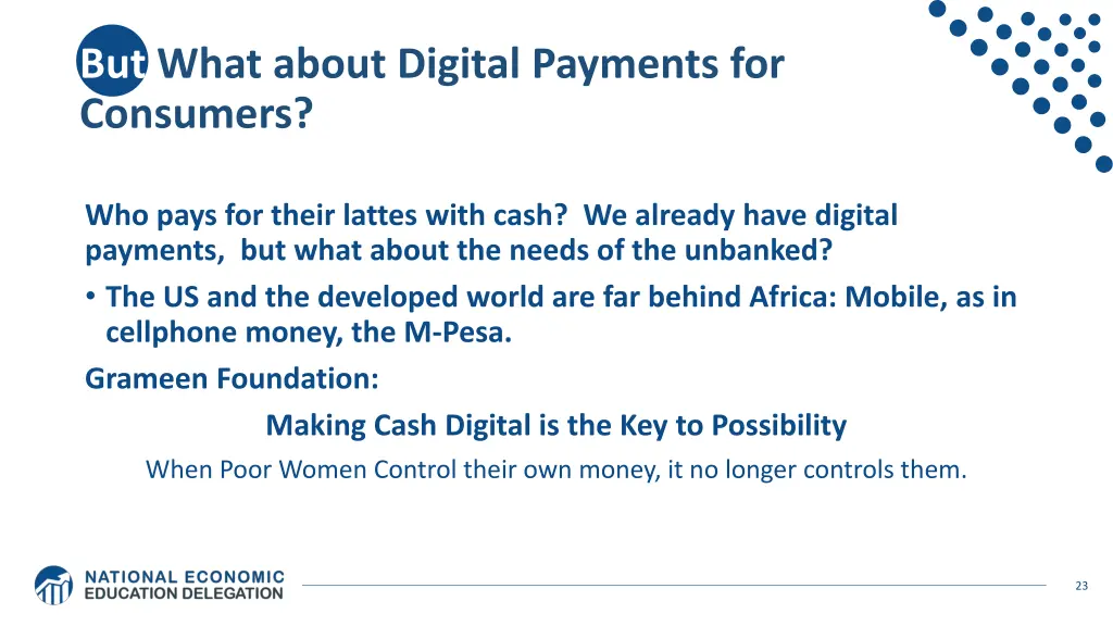 but what about digital payments for consumers