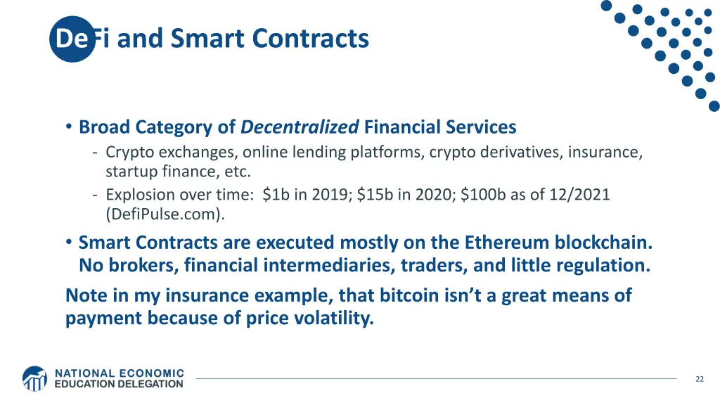 defi and smart contracts