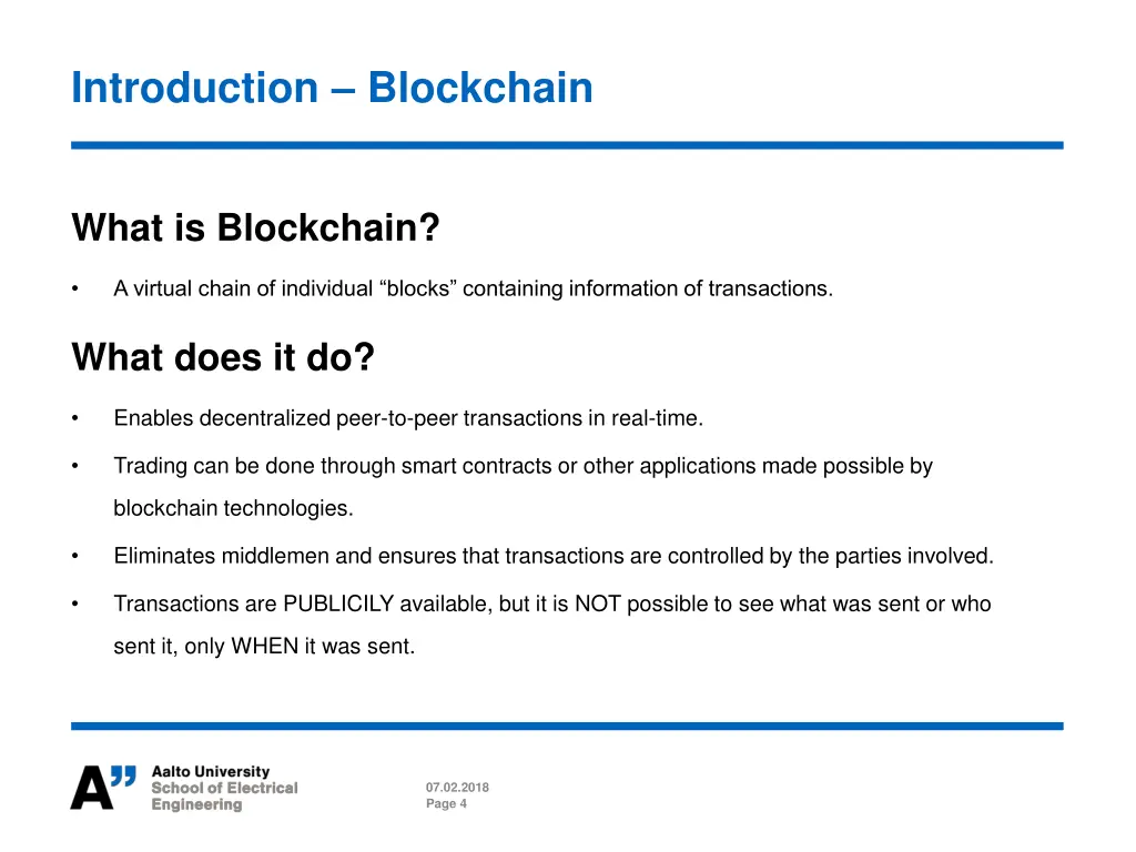 introduction blockchain