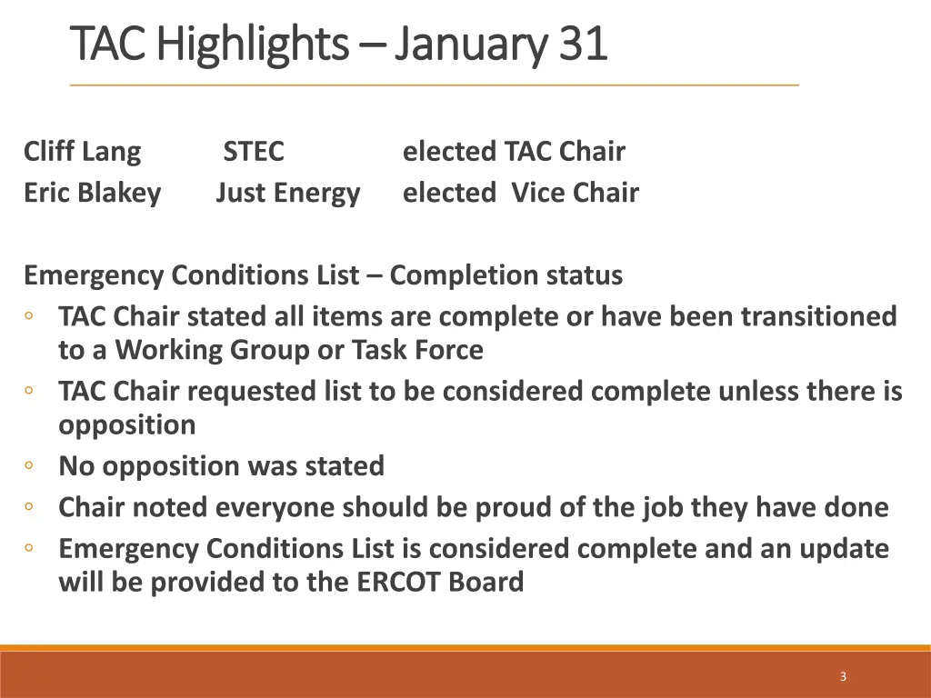 tac highlights tac highlights january 31