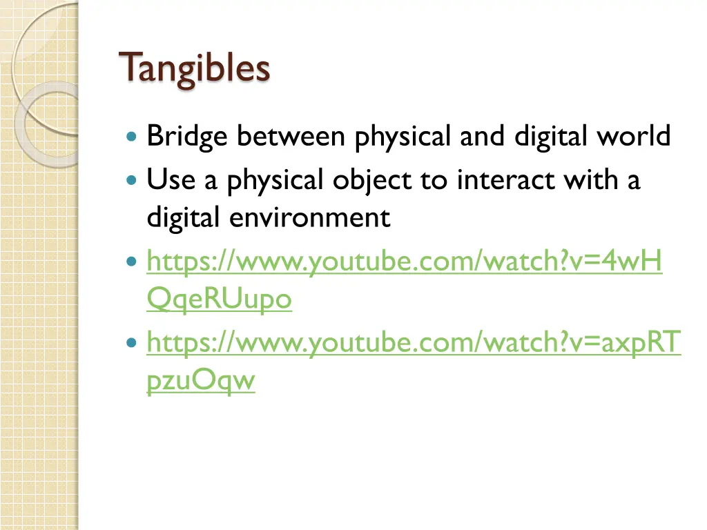 tangibles