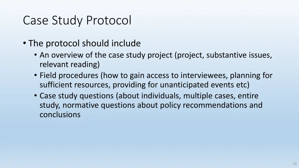 case study protocol