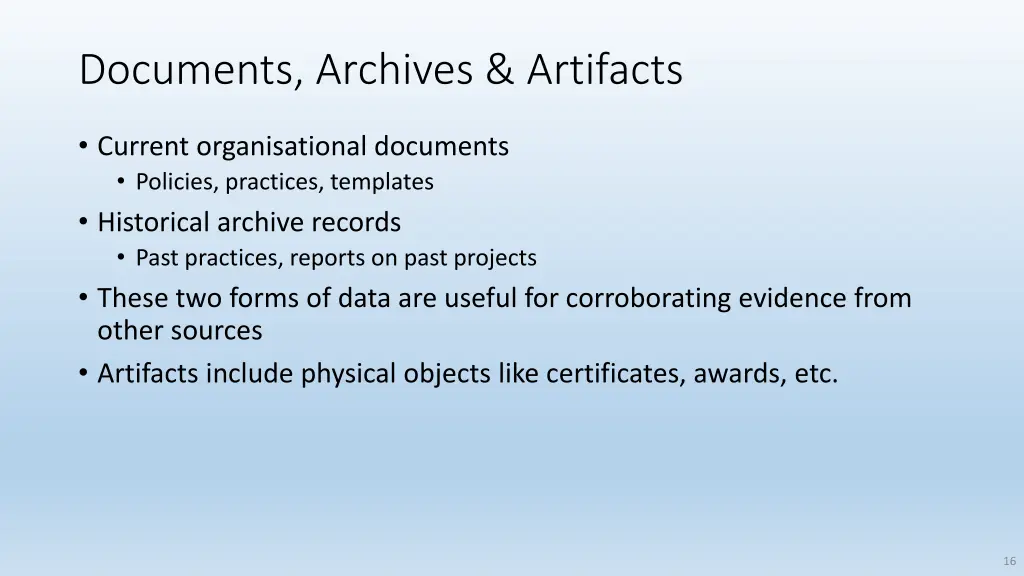 documents archives artifacts