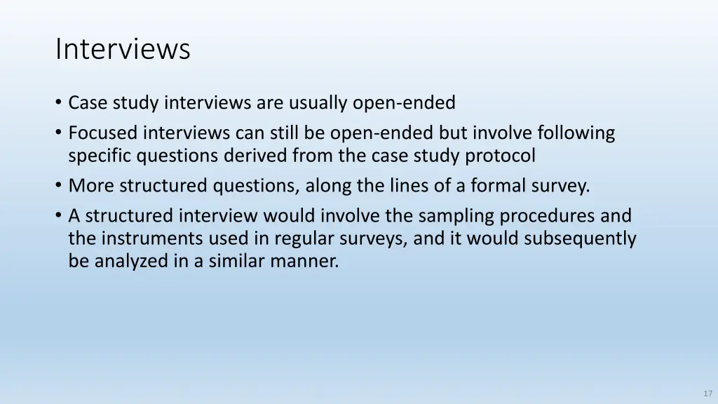 interviews