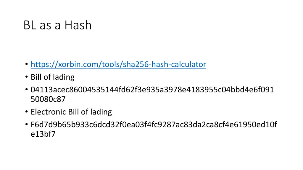 bl as a hash