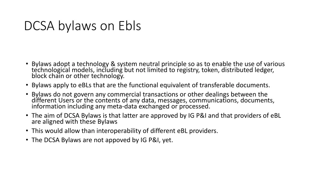 dcsa bylaws on ebls 1