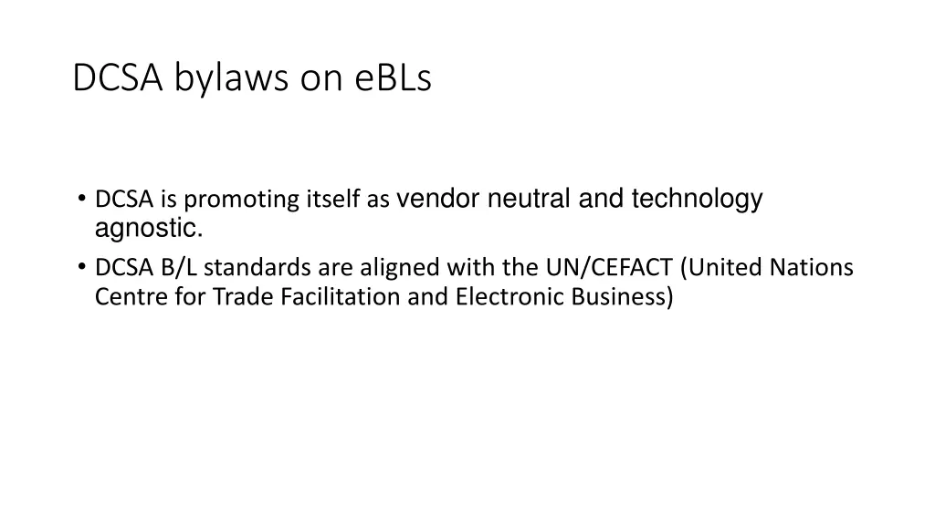 dcsa bylaws on ebls