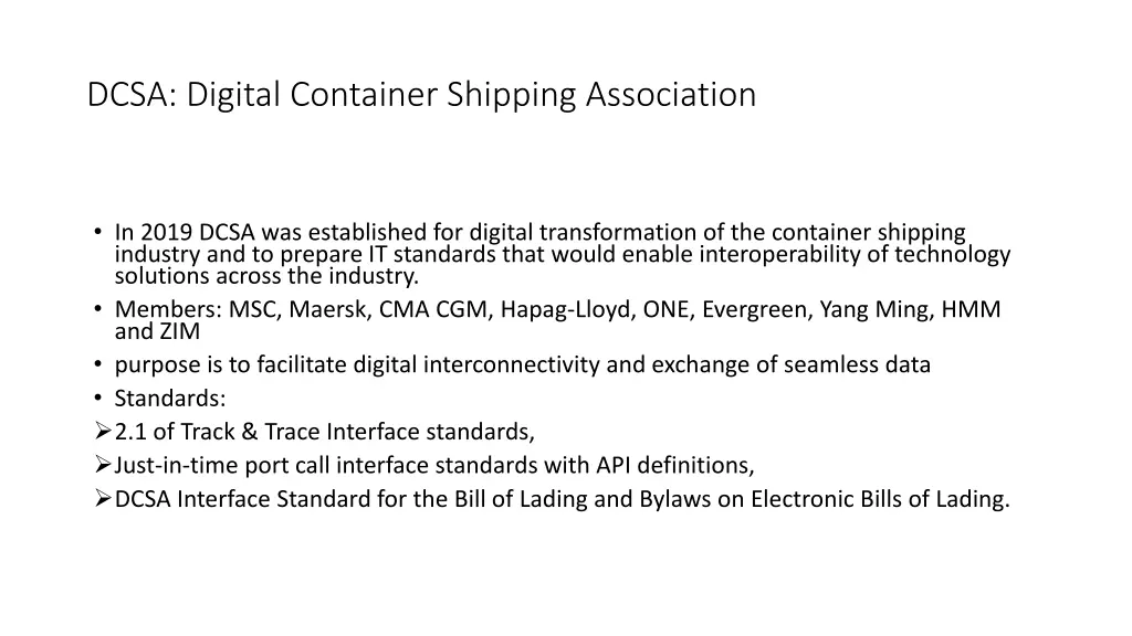 dcsa digital container shipping association