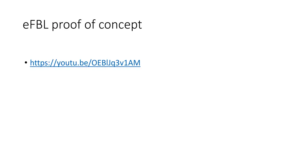 efbl proof of concept 1