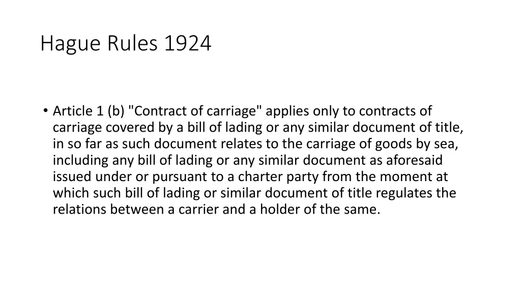 hague rules 1924