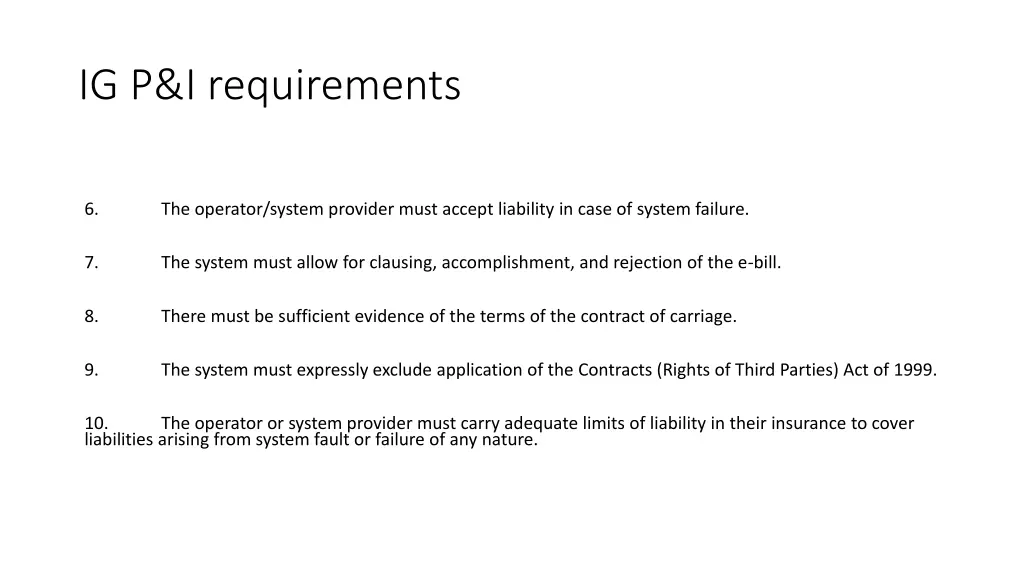 ig p i requirements 1