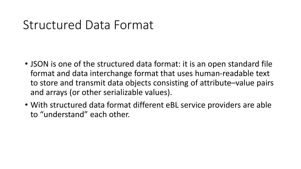 structured data format