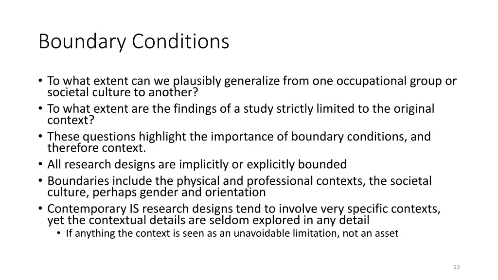 boundary conditions