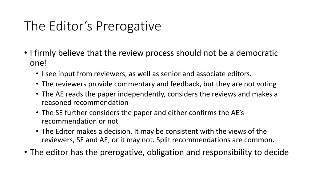 the editor s prerogative