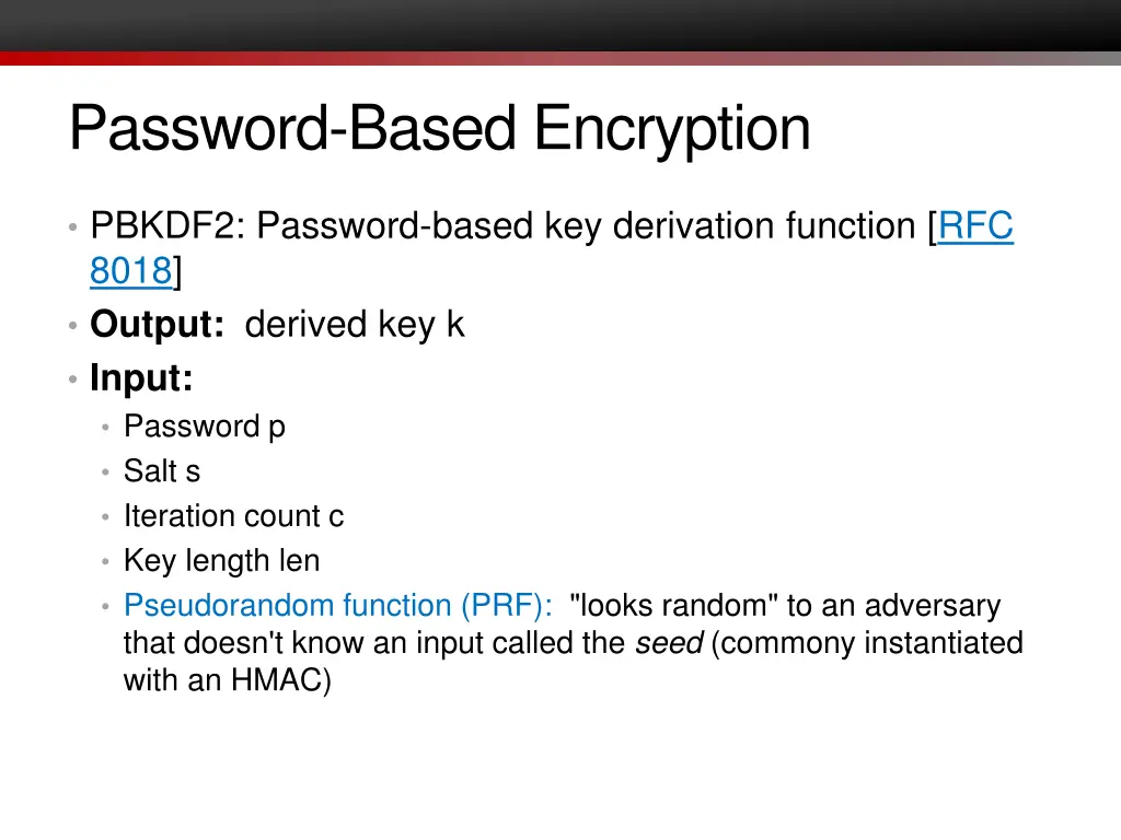password based encryption