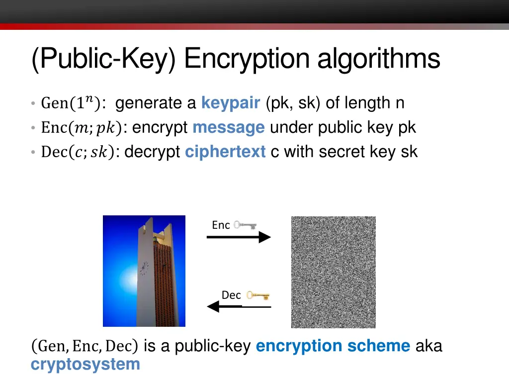 public key encryption algorithms