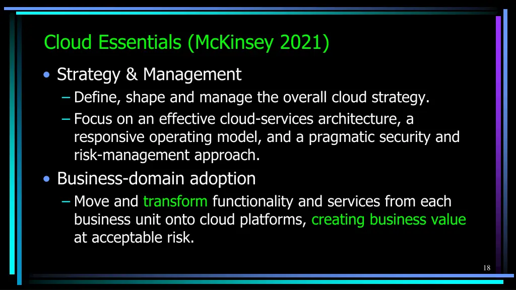 cloud essentials mckinsey 2021