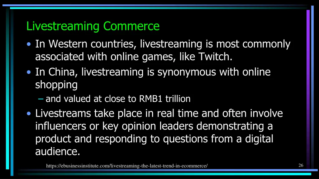 livestreaming commerce in western countries