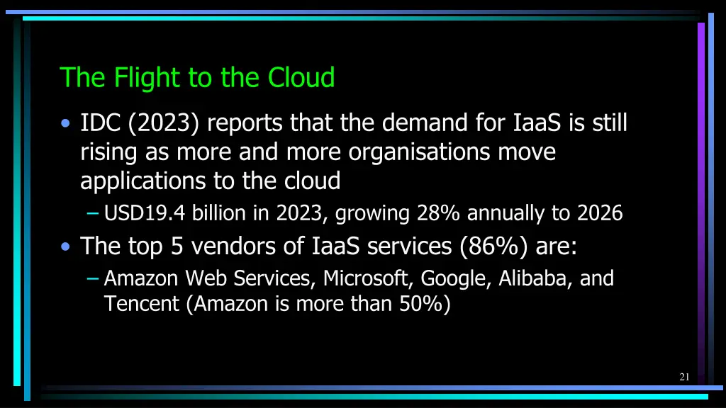 the flight to the cloud