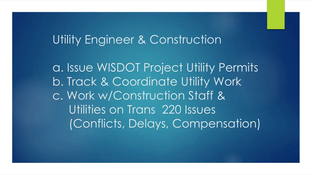 utility engineer construction