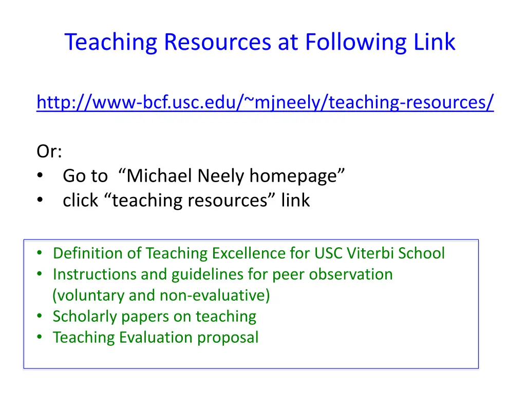 teaching resources at following link