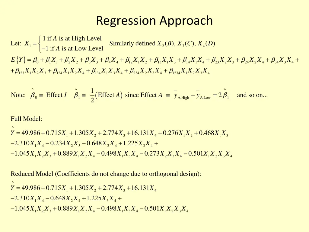 regression approach