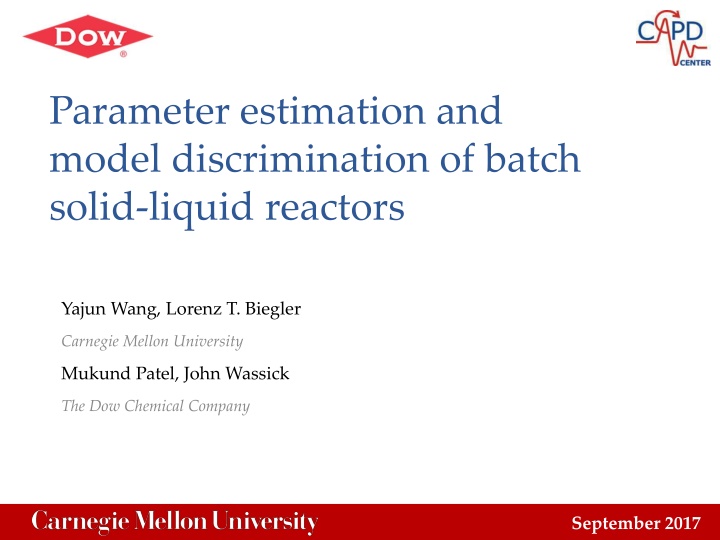 parameter estimation and model discrimination