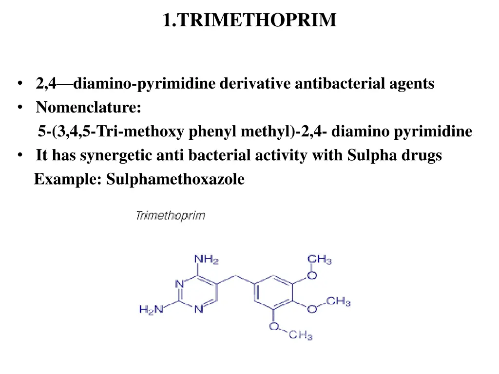 1 trimethoprim