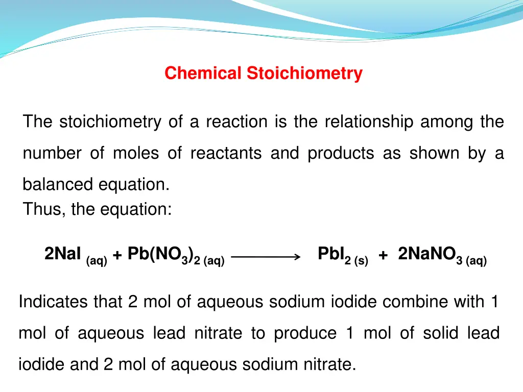 chemical stoichiometry