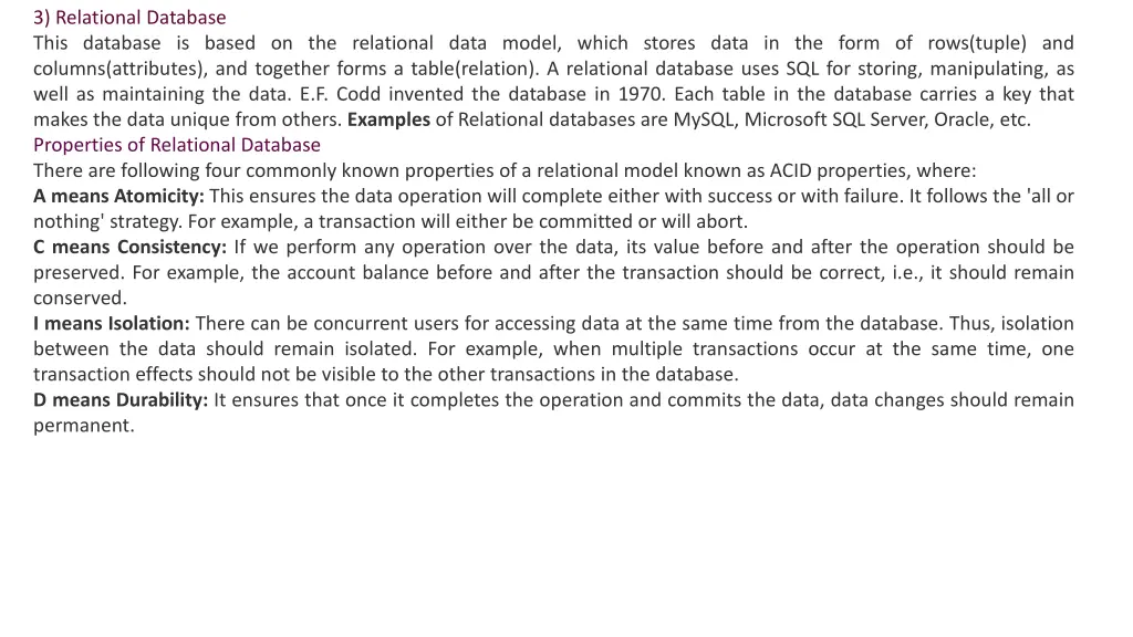 3 relational database this database is based