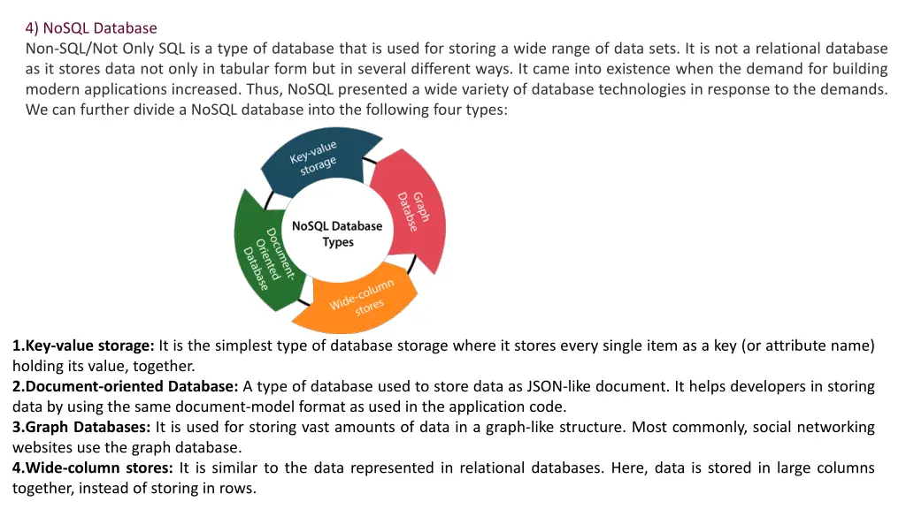 4 nosql database non sql not only sql is a type