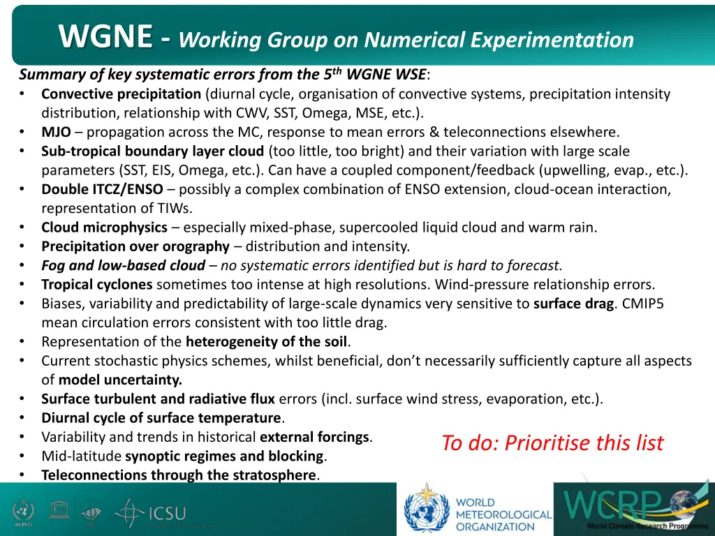 wgne working group on numerical experimentation 12