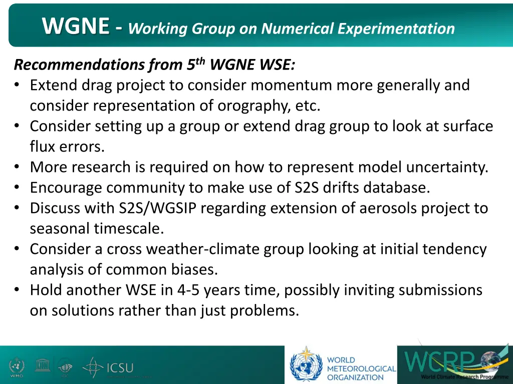wgne working group on numerical experimentation 13