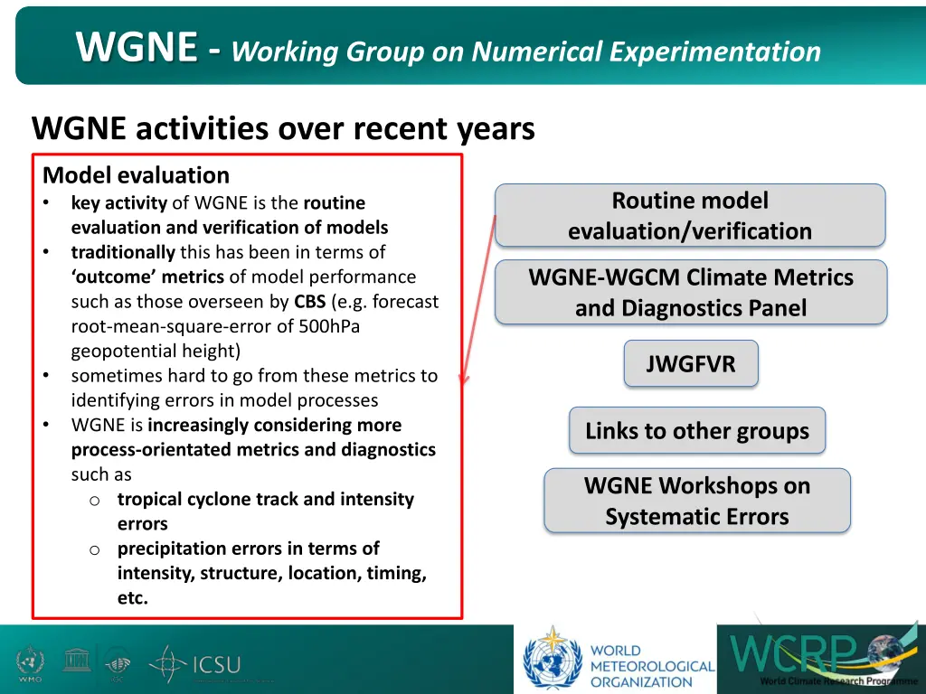 wgne working group on numerical experimentation 9