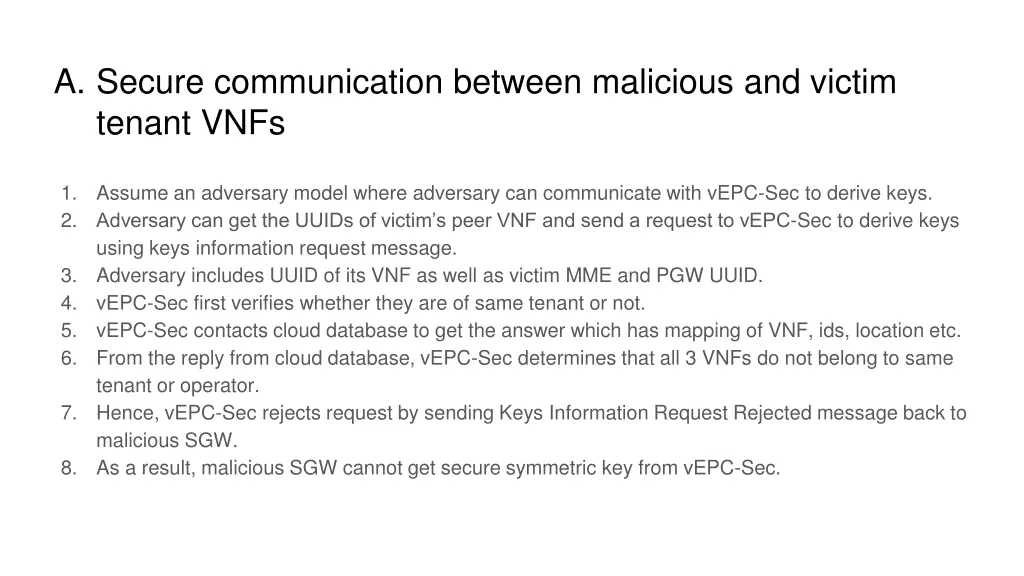 a secure communication between malicious