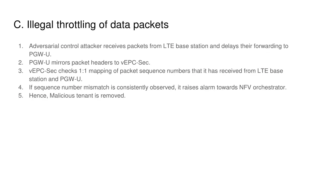 c illegal throttling of data packets