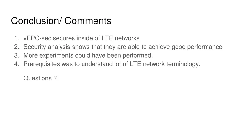 conclusion comments