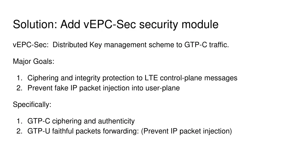 solution add vepc sec security module