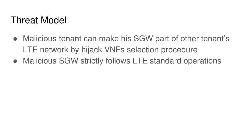 threat model