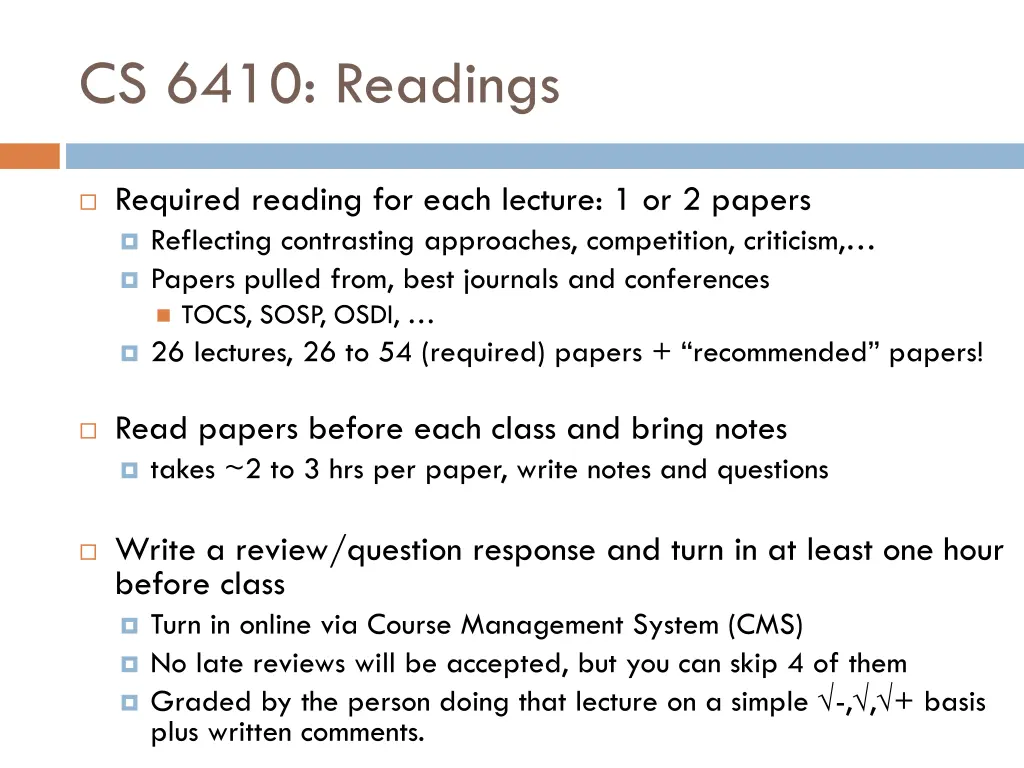 cs 6410 readings