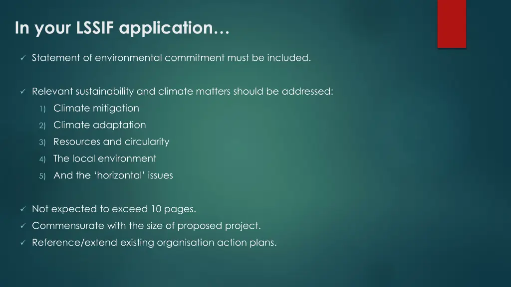 in your lssif application