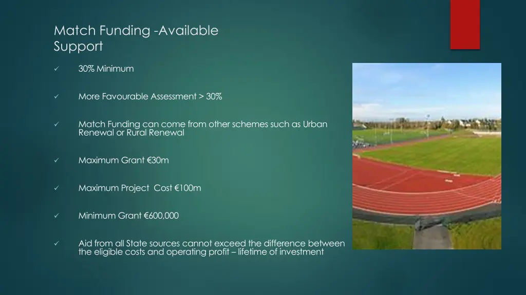 match funding available support